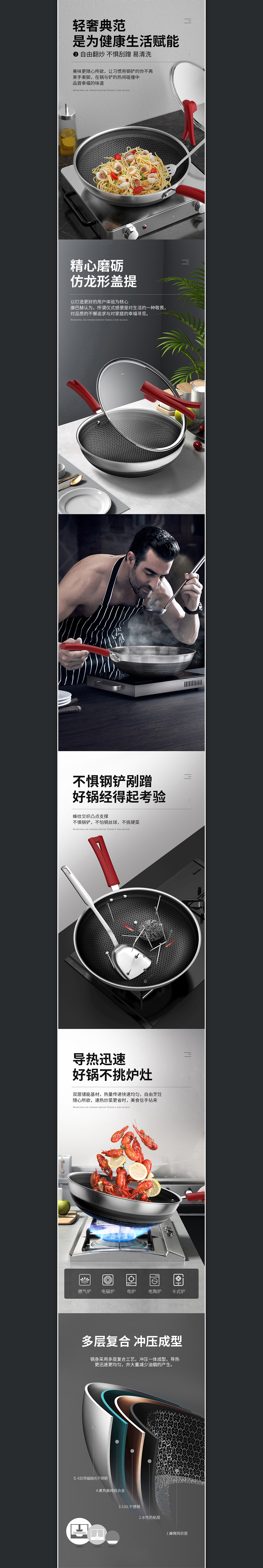 不銹鋼鍋具詳情頁（圖ZMjU3NzY5MTA4） - 電商 - 站酷設計師仟毛原創(chuàng)素材 - 站酷ZCOOL