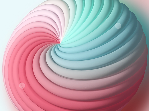 C4D | 渐变螺旋效果 | 入门教程（视频链接）