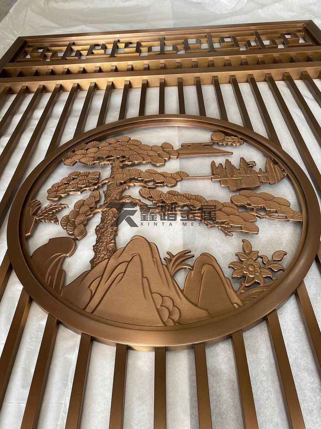 中式玫瑰金不锈钢点焊屏风、可以彰显艺术表现力（图ZMjUwODYzMDQw） - 其他工业/产品 - 站酷设计师酒店不锈钢屏风原创素材 - 站酷ZCOOL