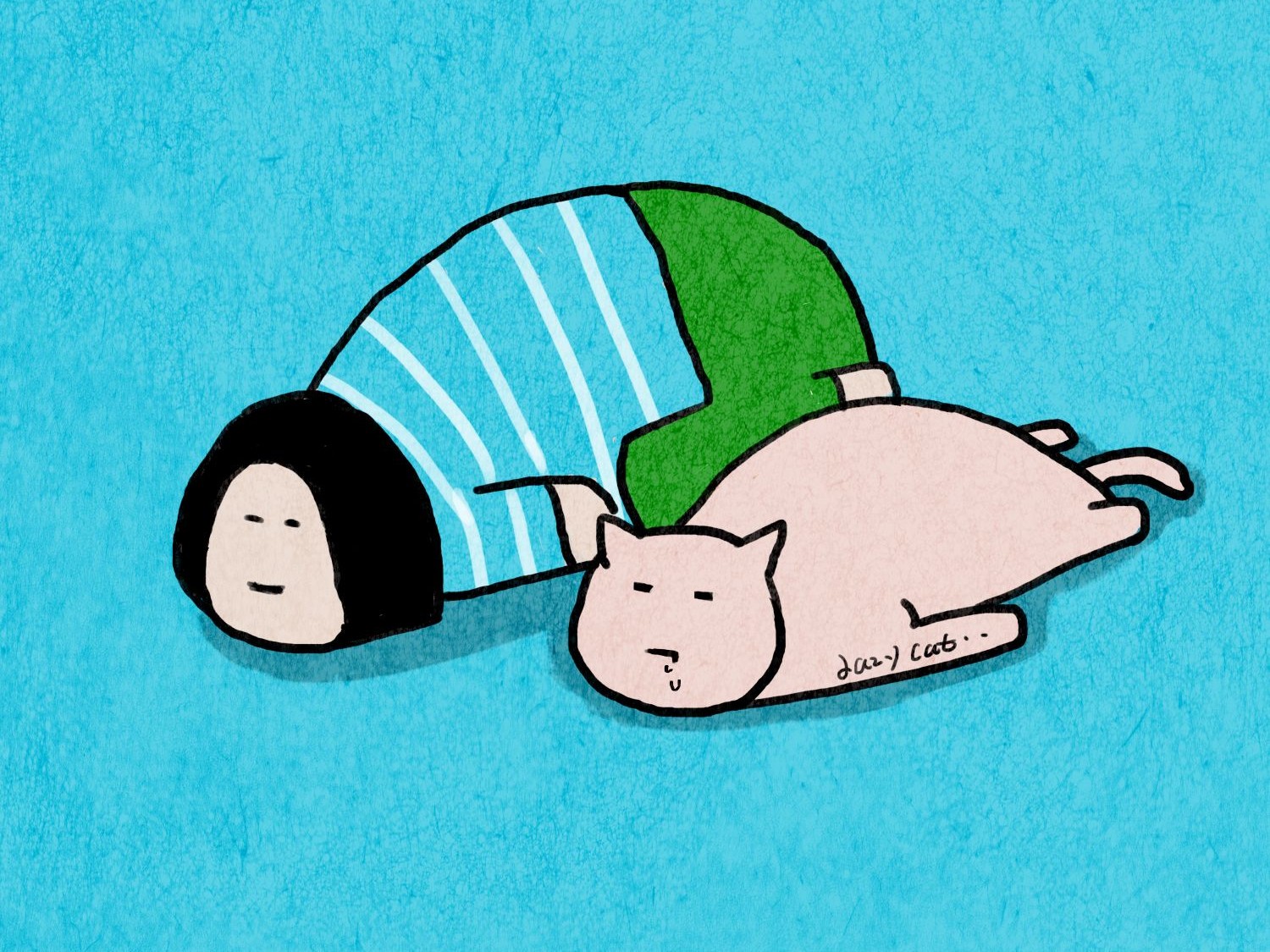 不起，天王老子来了都不起_lazycat002站酷ZCOOL