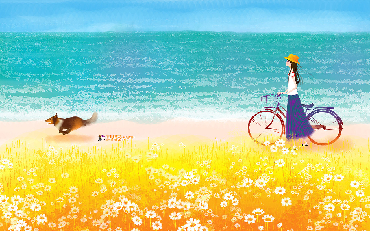 画儿晴天 唯美插画 壁纸插画 桌面插画 唯美壁纸 唯美浪漫小清新（图ZNjcyMzIwNzI=） - 商业插画 - 站酷设计师画儿晴天原创素材 - 站酷ZCOOL