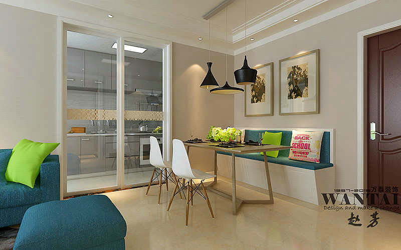 96㎡简约三居室,给黏糊糊的盛夏来点凉意!