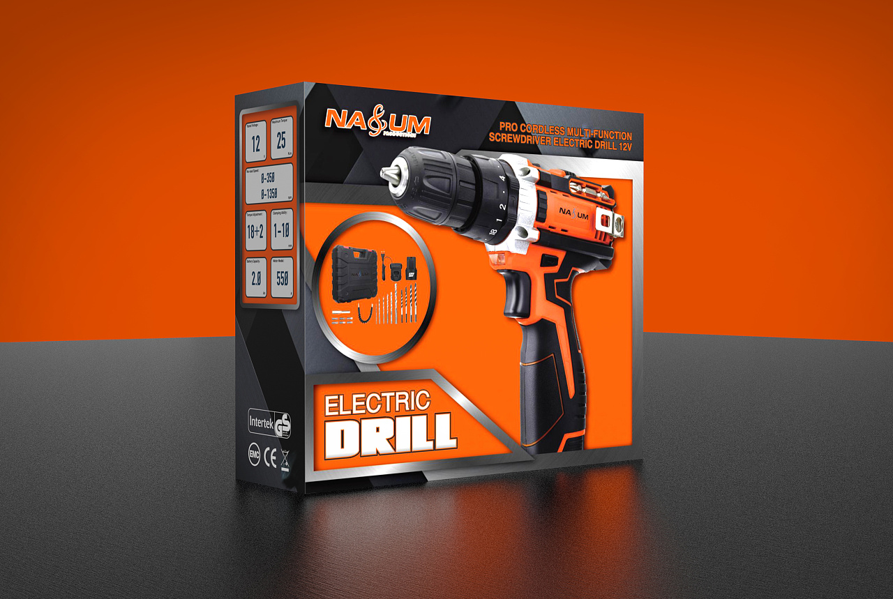 工具类-手电钻包装设计