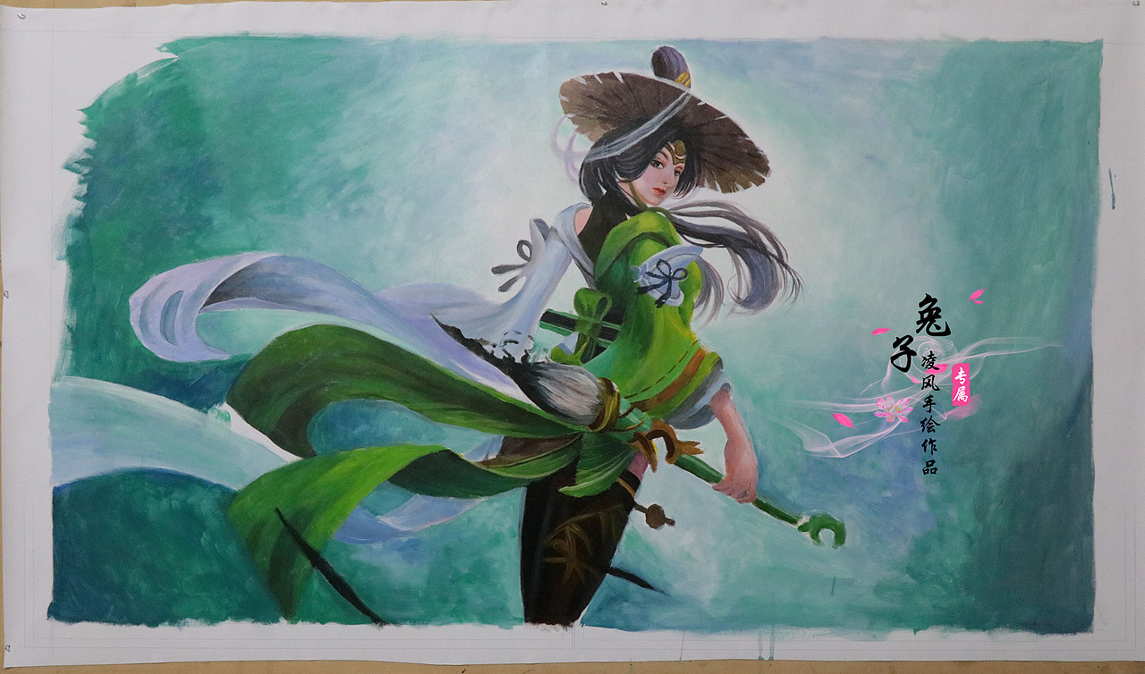 油画手绘王者荣耀上官婉儿【兔子凌风作品】