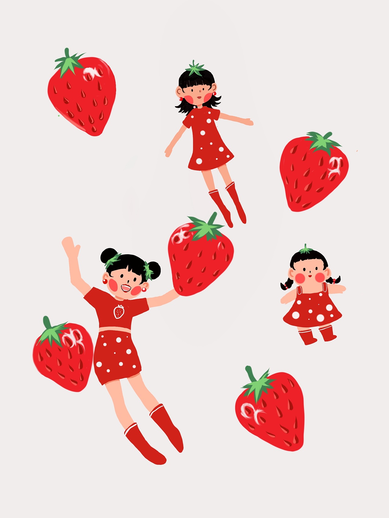 草莓女孩图片素材-编号10683054-图行天下