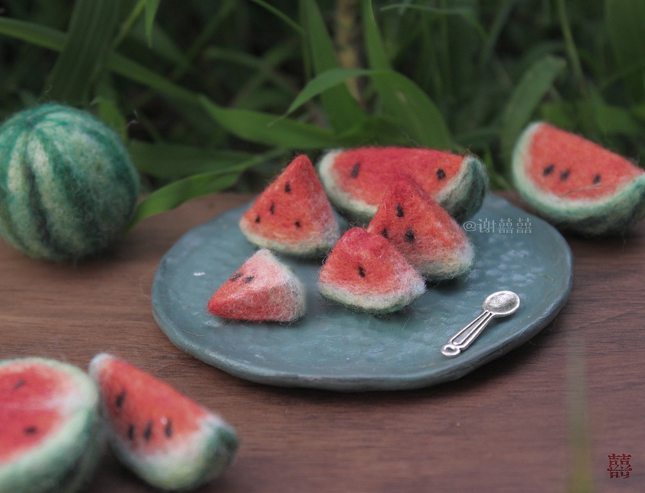 囍囍的羊毛毡 之 夏至西瓜（图ZODMwMjc0MDQ=） - 其他手工艺 - 站酷设计师谢囍囍原创素材 - 站酷ZCOOL