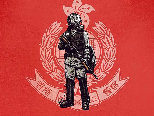 香港防暴警察插画-创作习作4960132年前nba球星——莱昂纳德插画-新锐