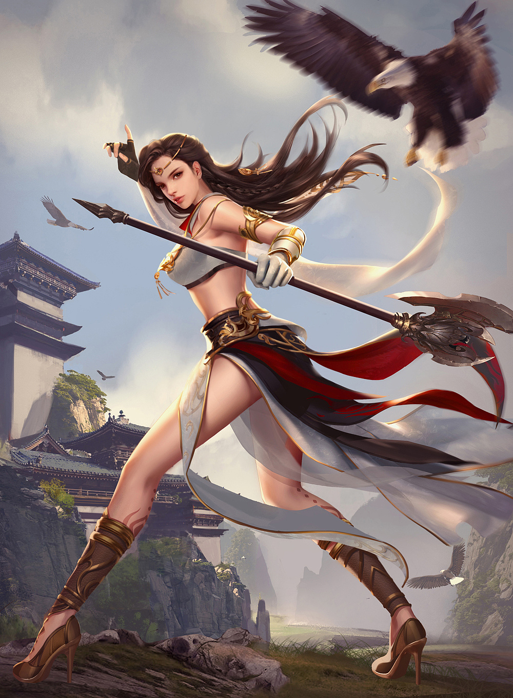 天龙八部-明教女|插画|商业插画|小山美术工作室 - 原创作品 - 站酷 (