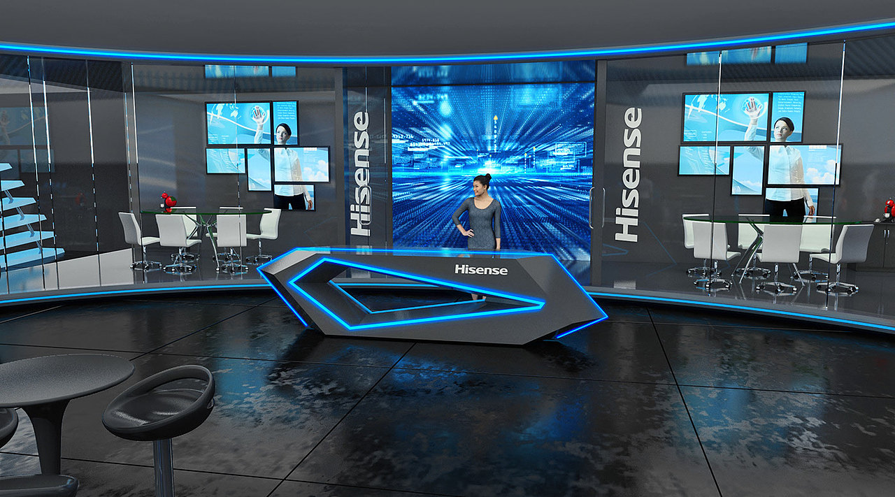 科技展位设计  展厅  美陈  家装 效果图制作