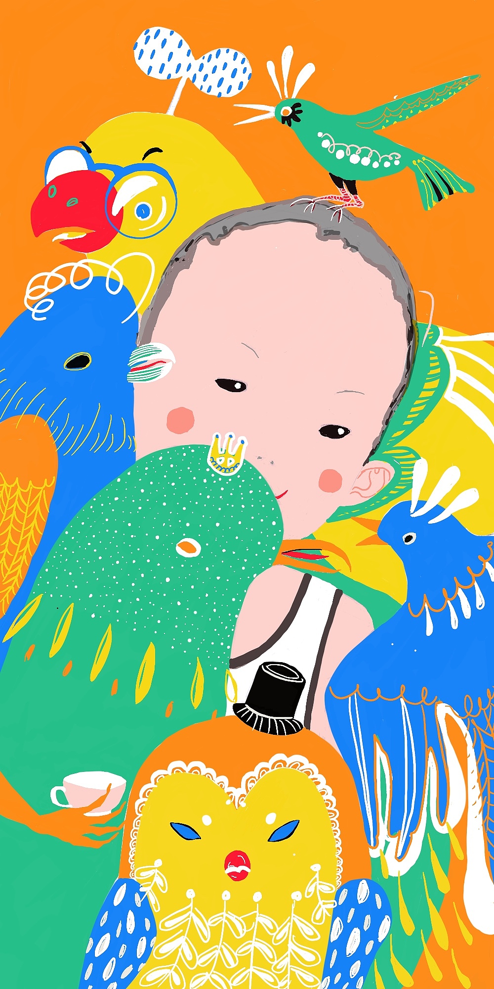 祝大家新春快樂（圖ZMjQyNTc1MjY4） - 兒童插畫 - 站酷設(shè)計(jì)師雷米小俠516原創(chuàng)素材 - 站酷ZCOOL