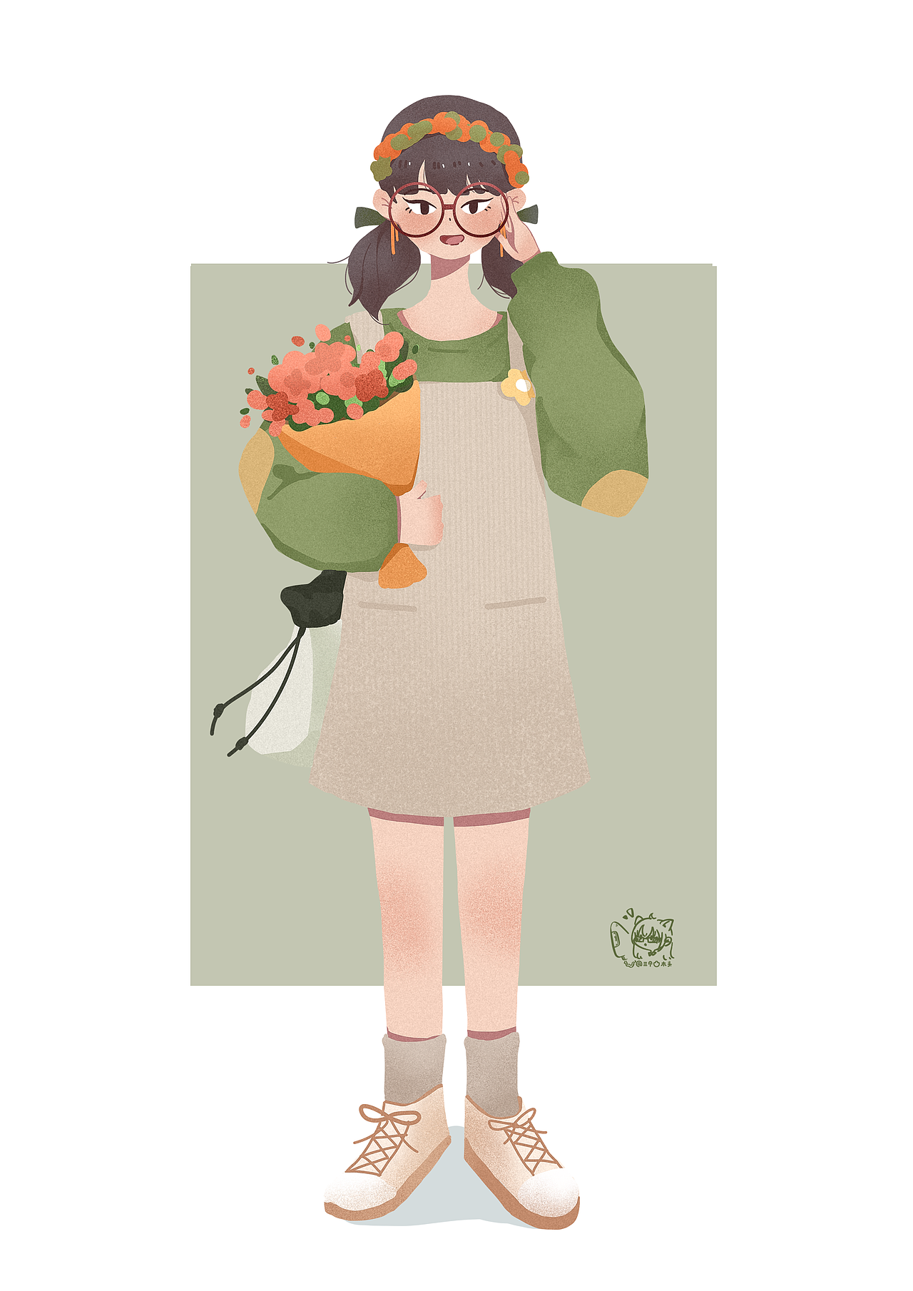 插画LOOK || 日常穿搭插画（图ZMjY5NjkxMTg0） - 创作习作 - 站酷设计师三个凸木头原创素材 - 站酷ZCOOL