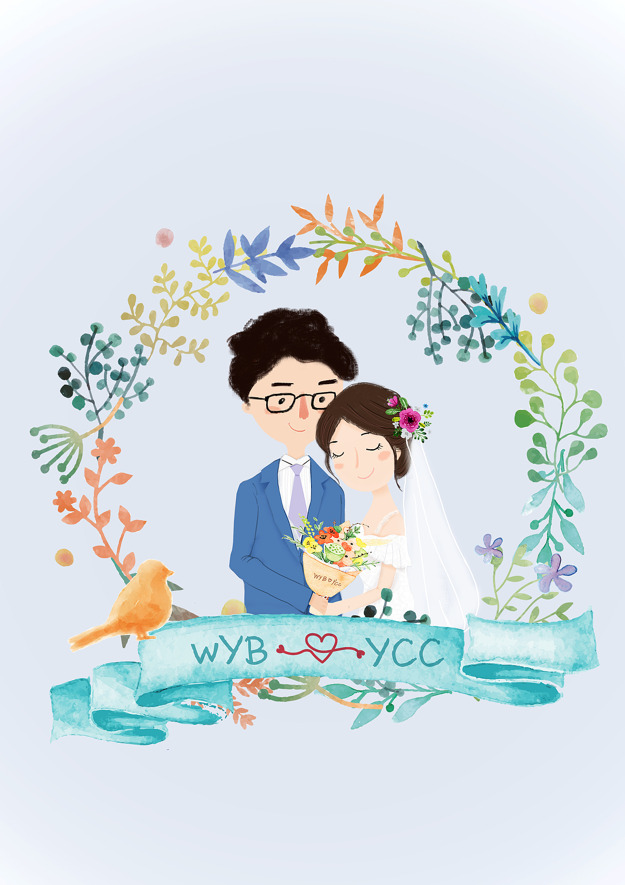 两个人（图ZMTc5MjE0NTU2） - 艺术插画 - 站酷设计师小小腐草原创素材 - 站酷ZCOOL