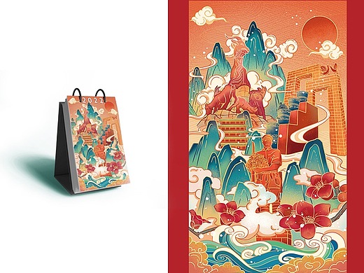 闲鹿141国潮原创插画-福建厦门(佛思人间)羽林造物2881国潮原创设计