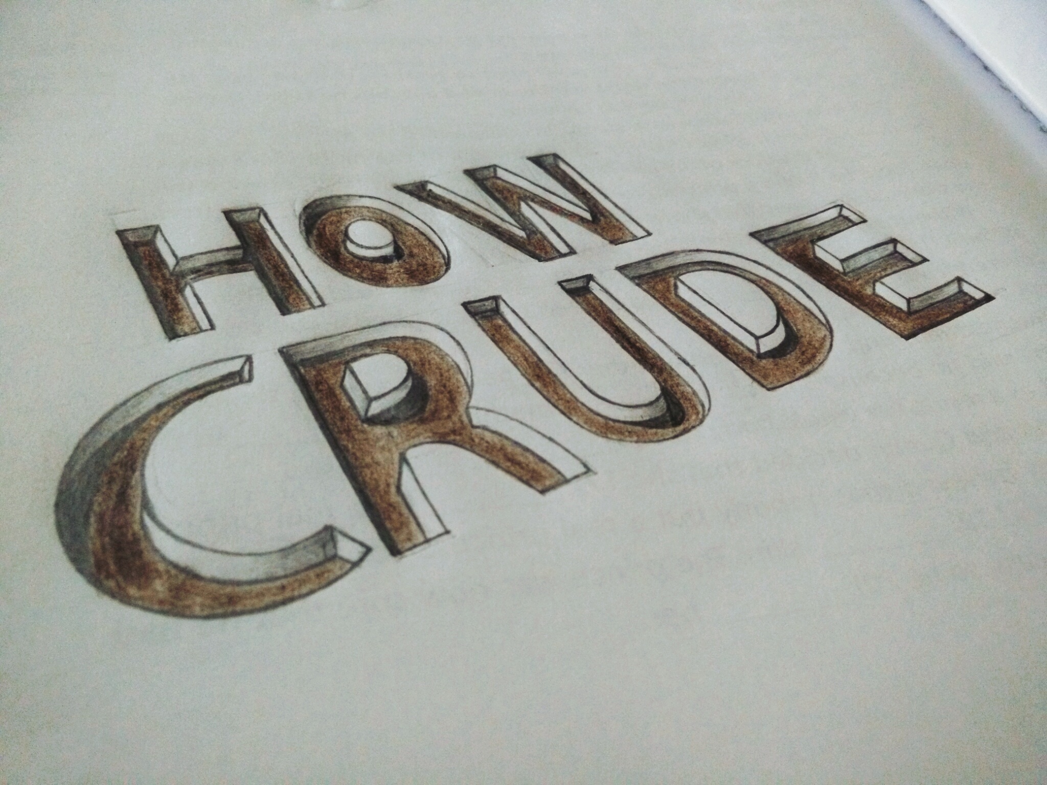 立体英文字体临摹练习no.