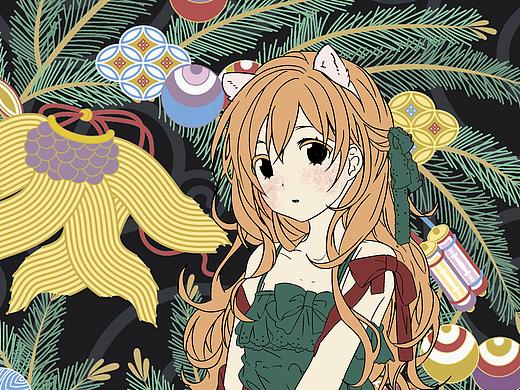 2017年的和风系列插画