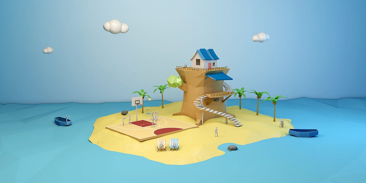 C4D 多边形建模（图ZNTMwOTQzNTI=） - 场景 - 站酷设计师巧匠小丑原创素材 - 站酷ZCOOL