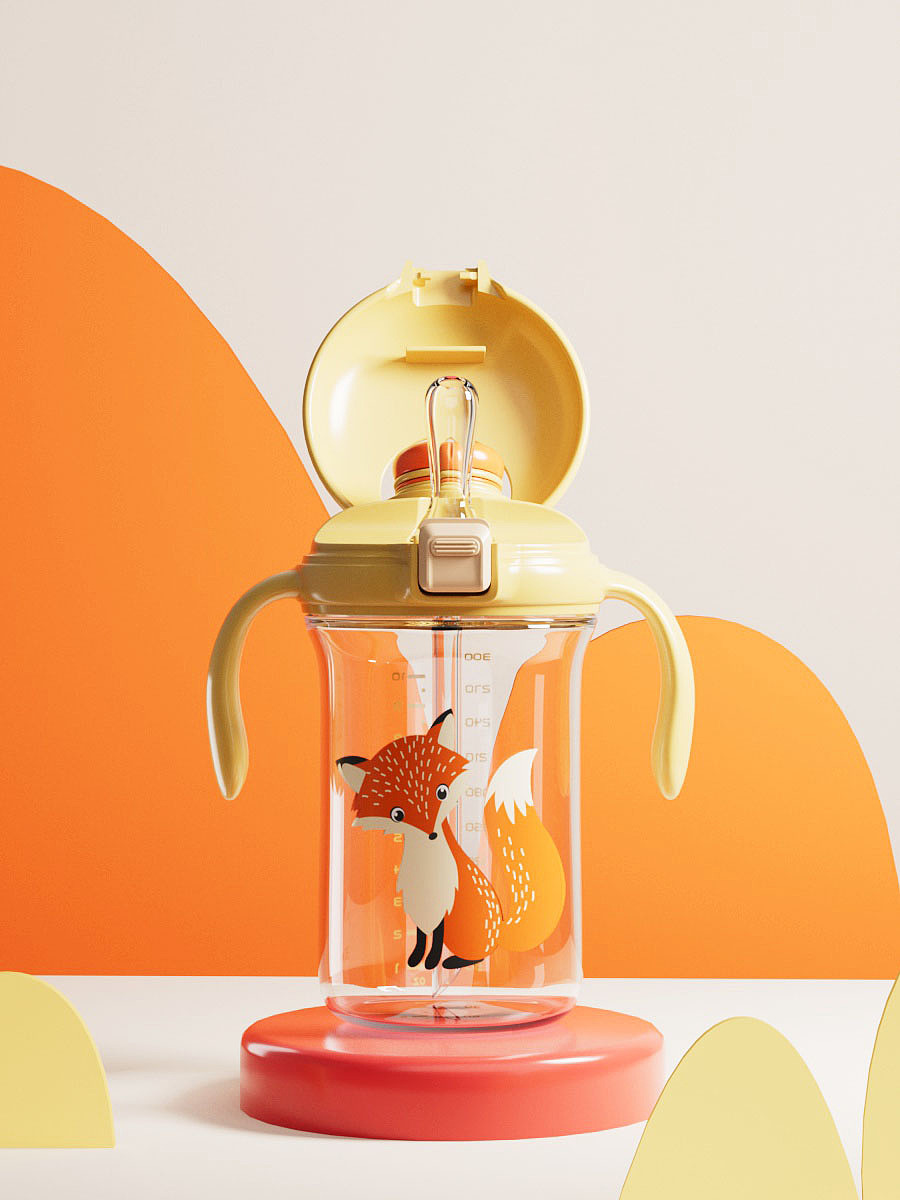 母婴奶瓶详情渲染 C4D RS渲染