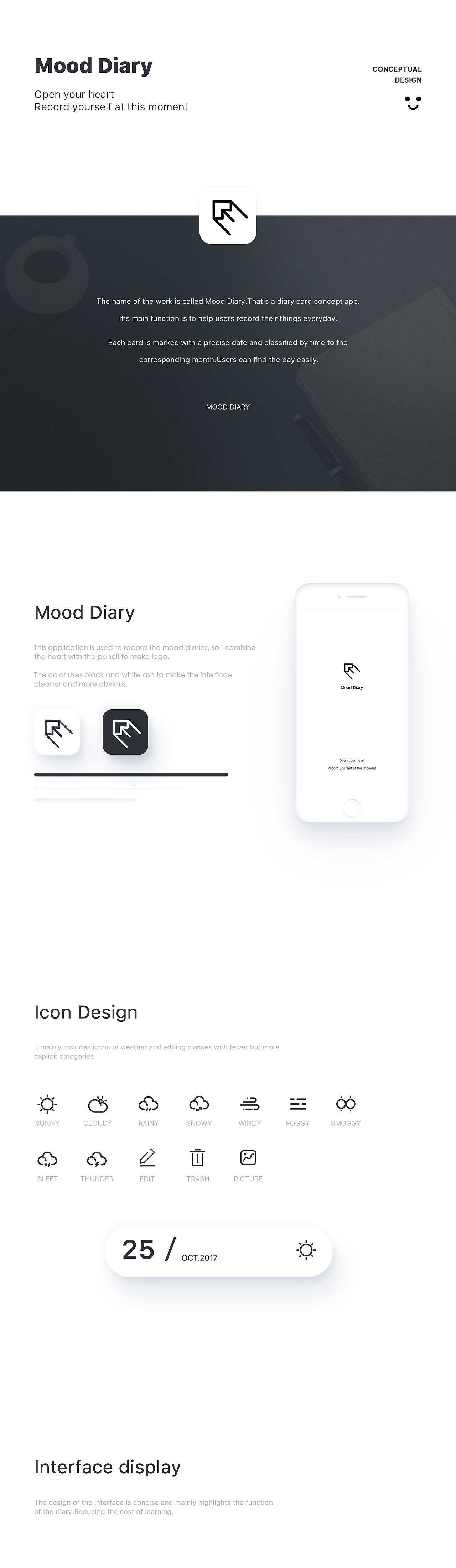 Mood Diary 概念app设计（图ZMTAyMDc3NTA4） - APP界面 - 站酷设计师大羊No2原创素材 - 站酷ZCOOL