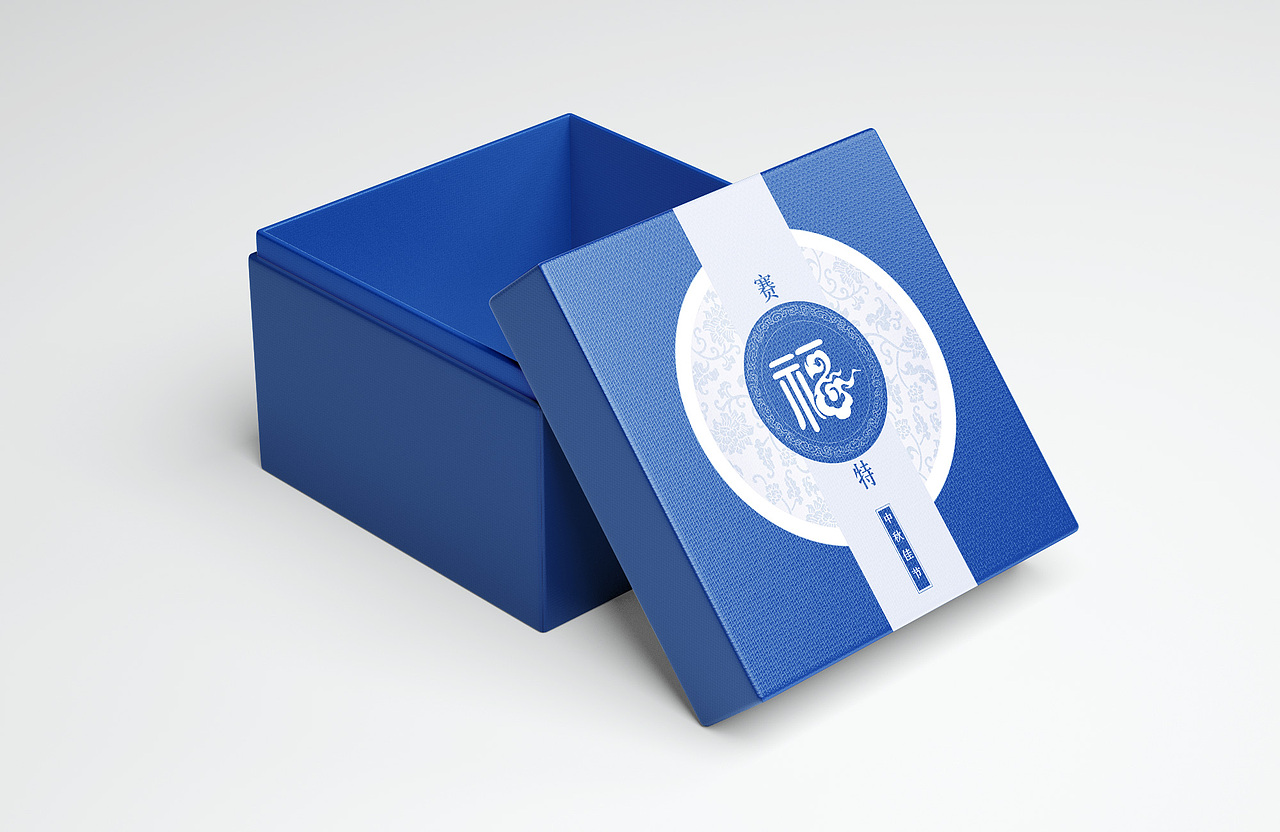 青花瓷月饼盒-方案设计