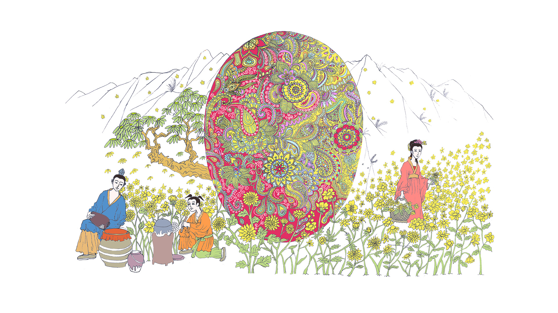 中西方节日融合图案设计