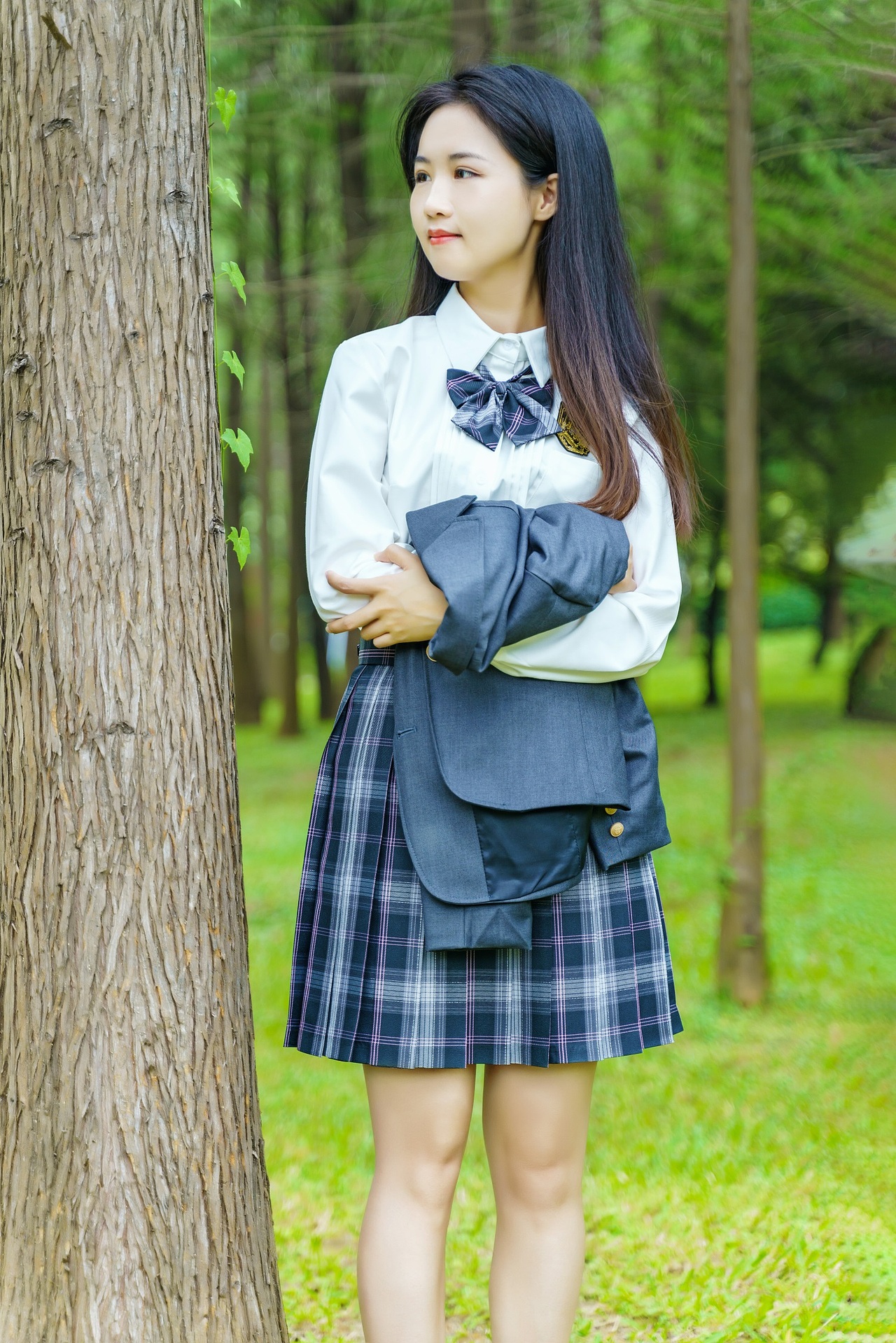 秋天来深圳中心公园拍一组jk少女写真