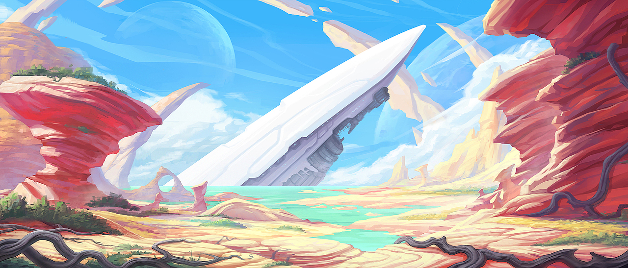 小星球上的场景（图ZMTc3NTk5MTM2） - 游戏原画 - 站酷设计师胸毛萬岁HJames原创素材 - 站酷ZCOOL