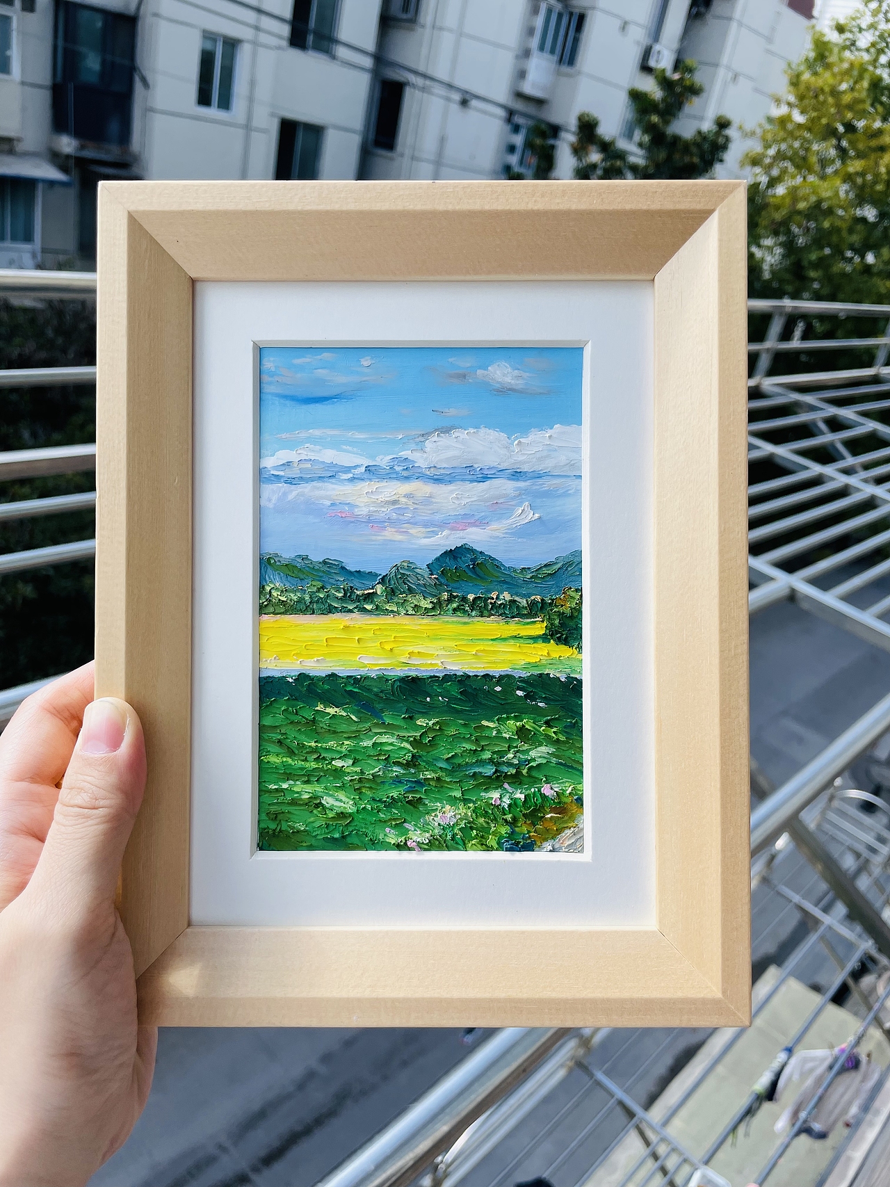 油画棒,秋天的田野