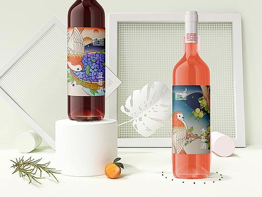 果酒-插画包装设计
