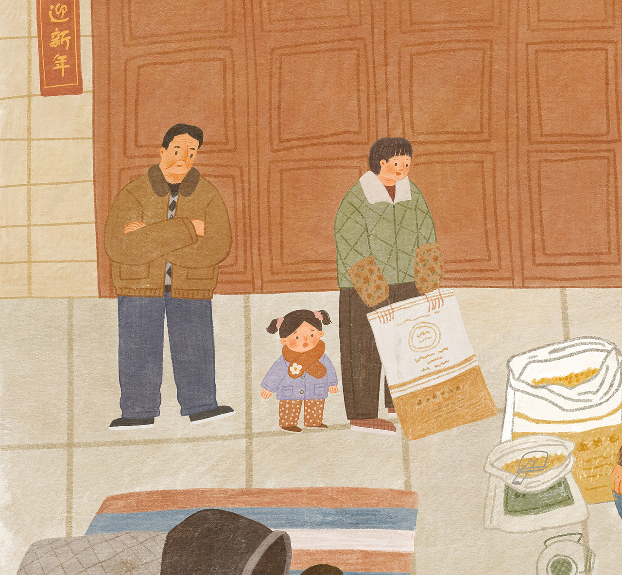 早市系列插画 | 老式爆米花