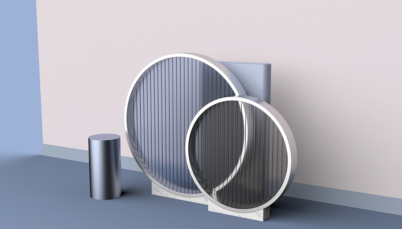 情系中秋 圆月屏风设计