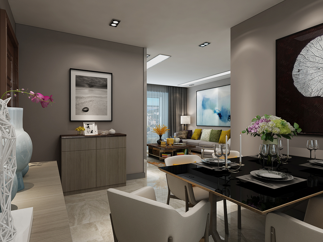 大连新房装修-海韵华府-现代简约-146㎡