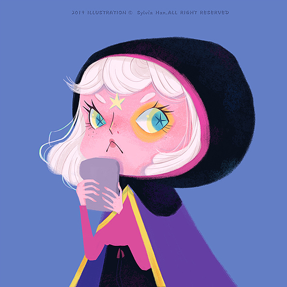 电动少女（步骤图）（图ZMTk2MjQ4NDA4） - 儿童插画 - 站酷设计师韩白白sylvia原创素材 - 站酷ZCOOL