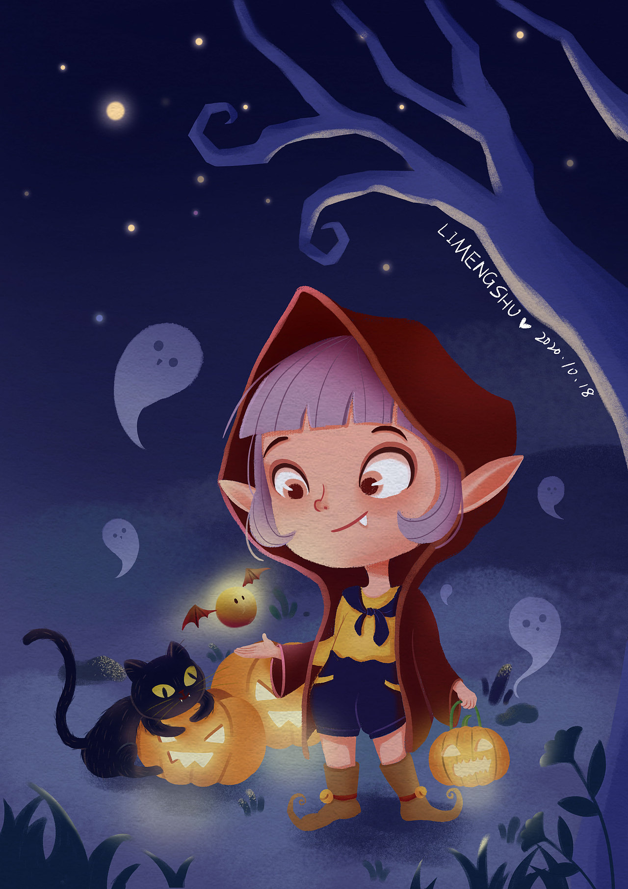 万圣节小魔女一
