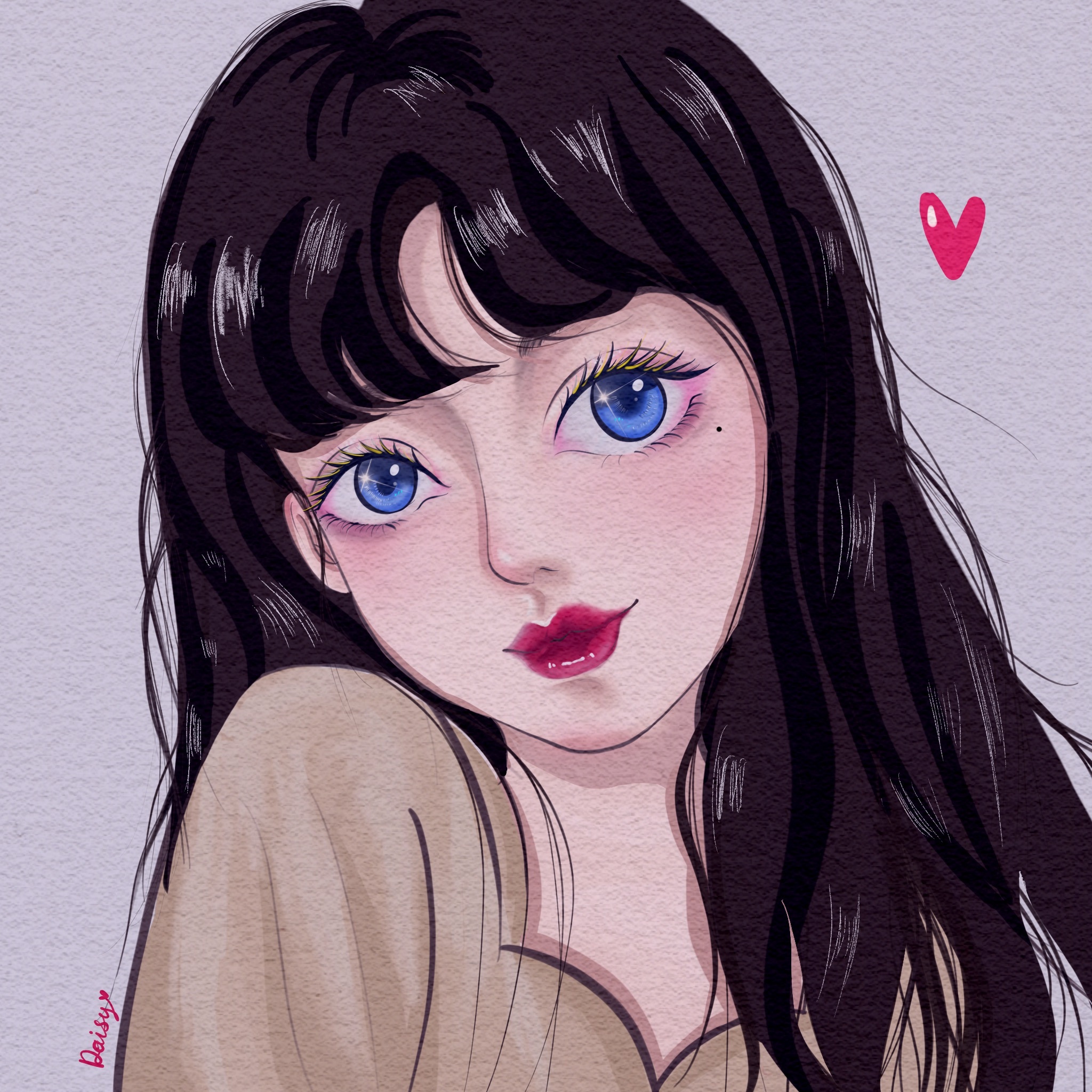 【procreate头像】大头妹妹