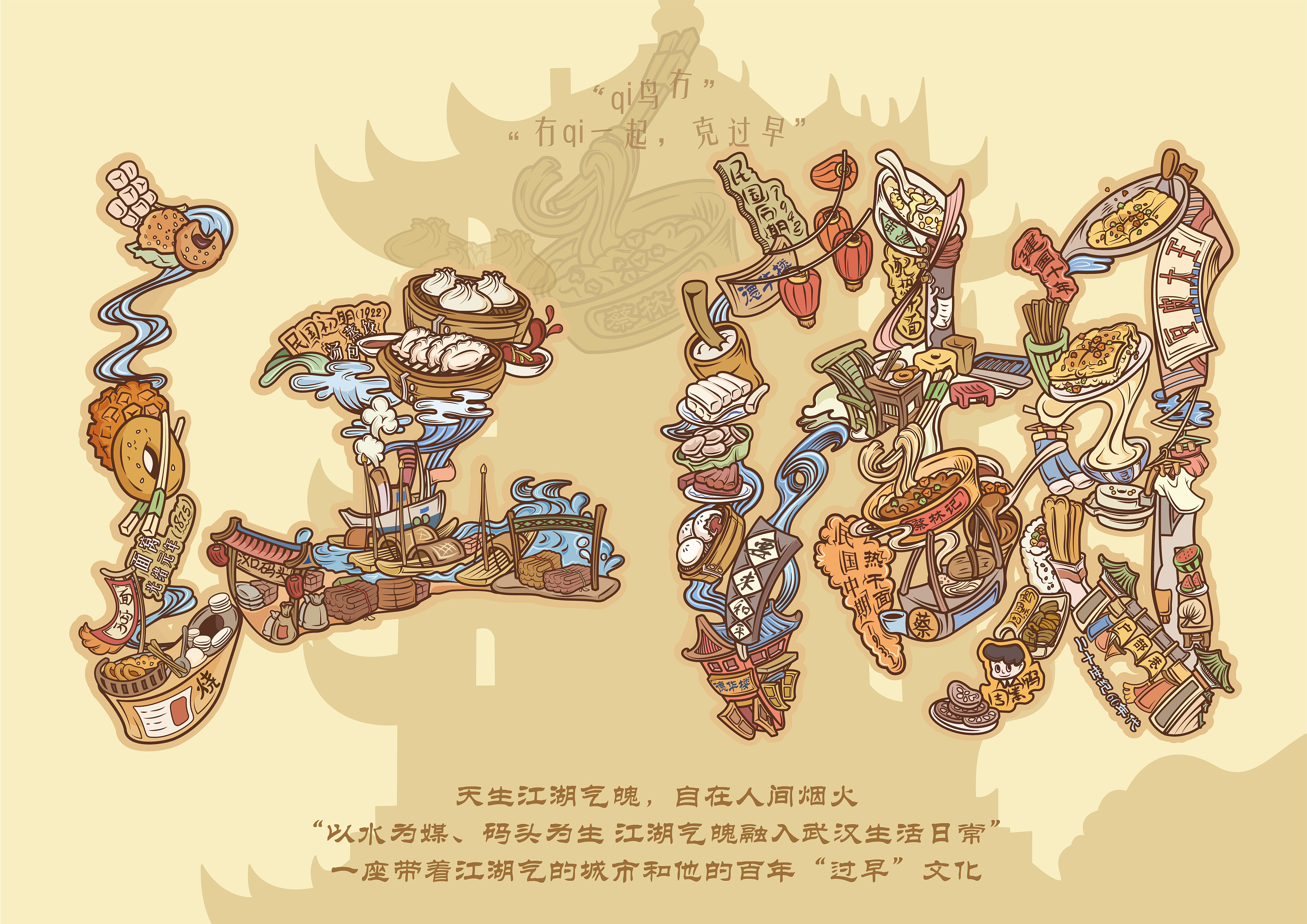 武汉字绘作业|平面|海报|维他不柠檬 - 原创作品 - 站酷 (zcool)