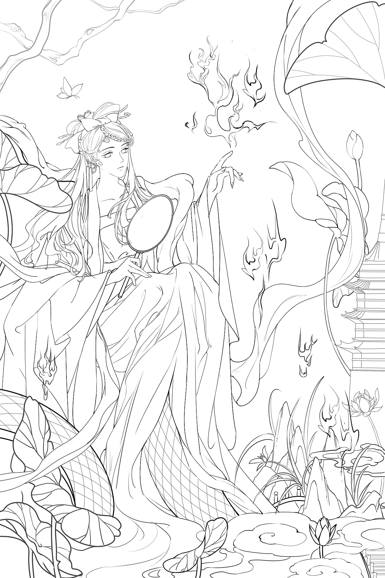 古国序列-渊海搜神-小青卡牌绘制过程