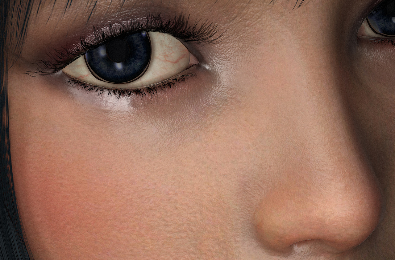 oc-人物皮肤渲染练习|三维|人物/生物|dingdongxl - 原创作品 - 站酷