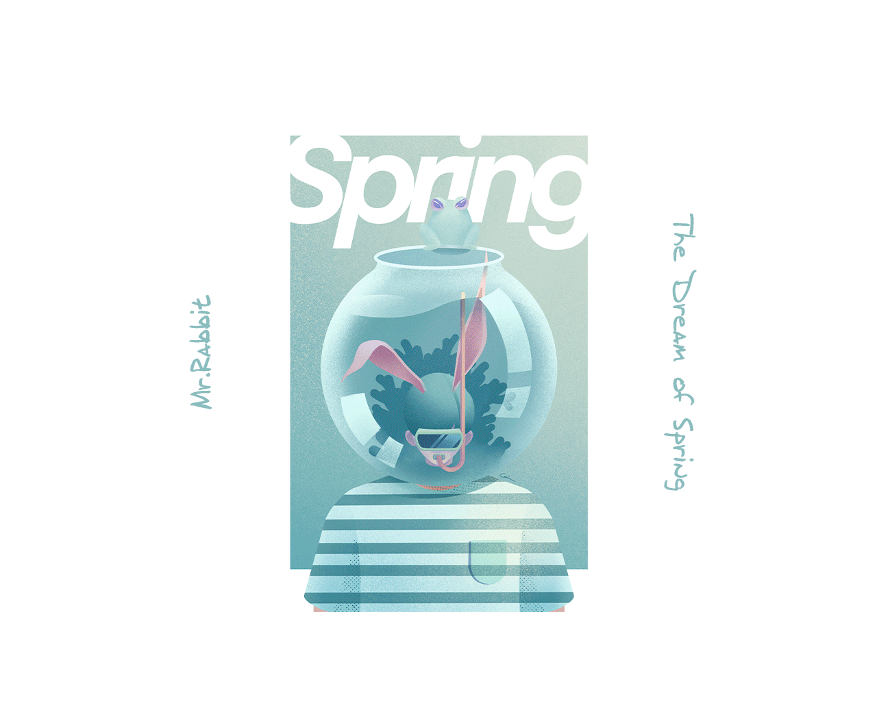 兔子先生｜春日一梦（图ZMjAyMDQ0MTg0） - 商业插画 - 站酷设计师Gino__G原创素材 - 站酷ZCOOL