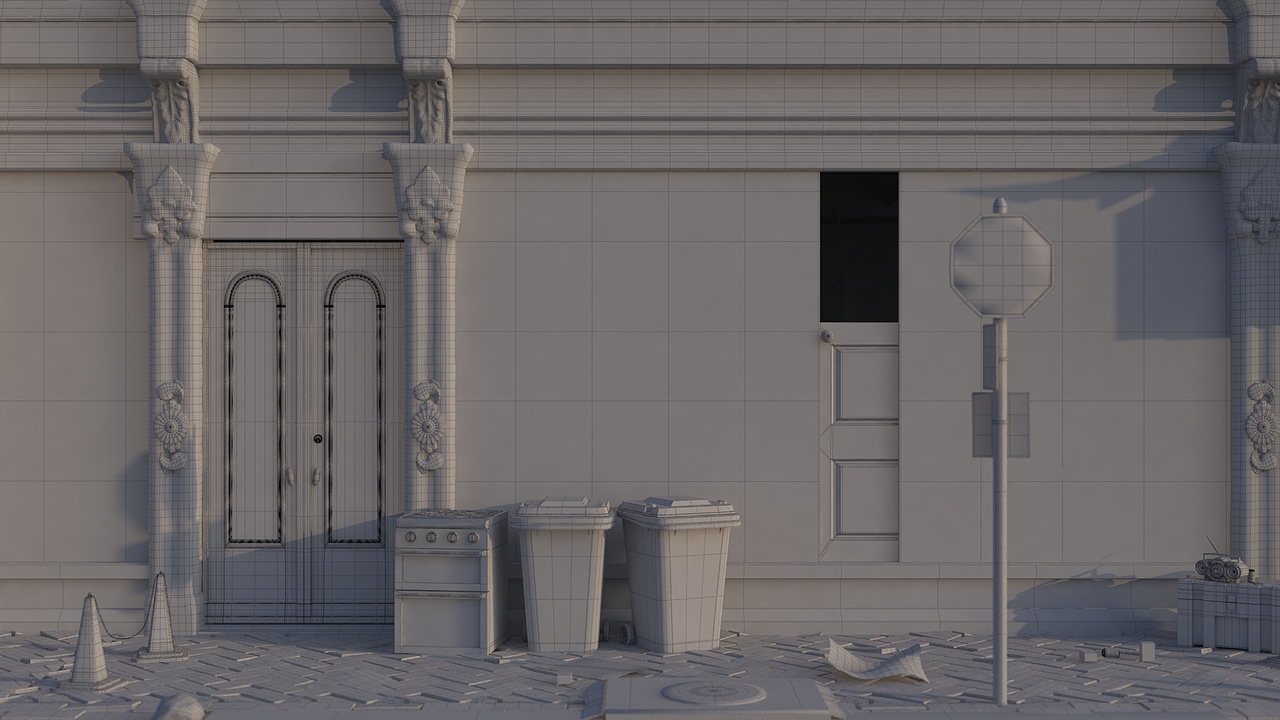 街道場(chǎng)景（圖ZOTczNTMwOTI=） - 場(chǎng)景 - 站酷設(shè)計(jì)師青稞配上酥油茶原創(chuàng)素材 - 站酷ZCOOL