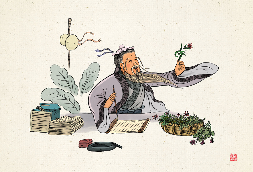 几种版本的《采药图》