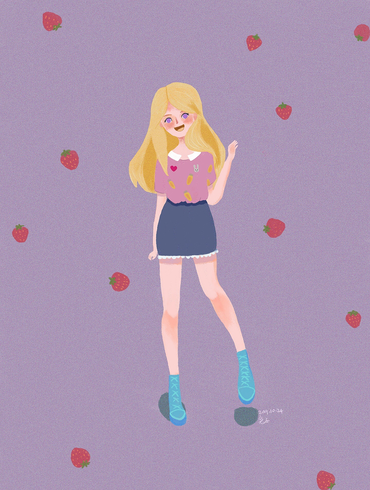 2019.10.23 原创小姐姐练习（图ZMTgxOTU3MDcy） - 儿童插画 - 站酷设计师小兔子乖乖喔原创素材 - 站酷ZCOOL