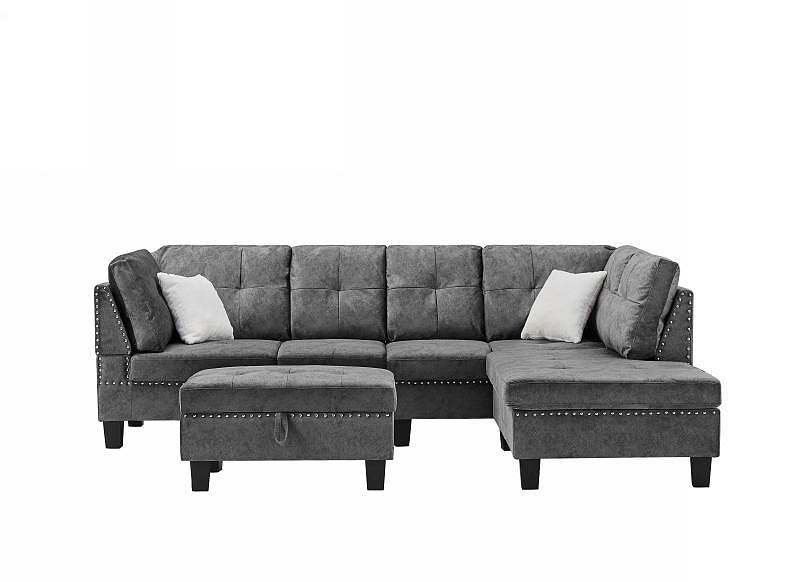 家具摄影,产品拍摄,转角沙发白底拍摄图