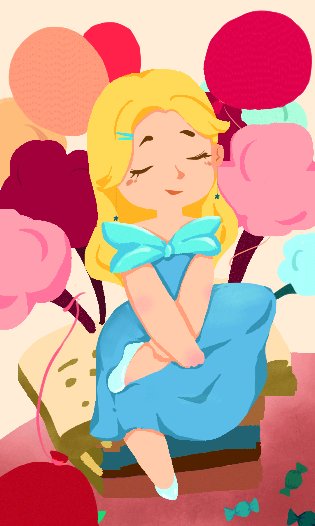 童话外面的辛德瑞拉和飞走的气球