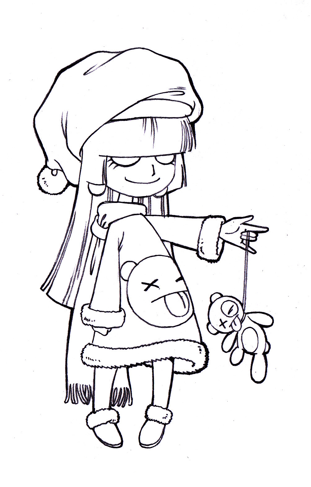 一组可爱风女孩设计图