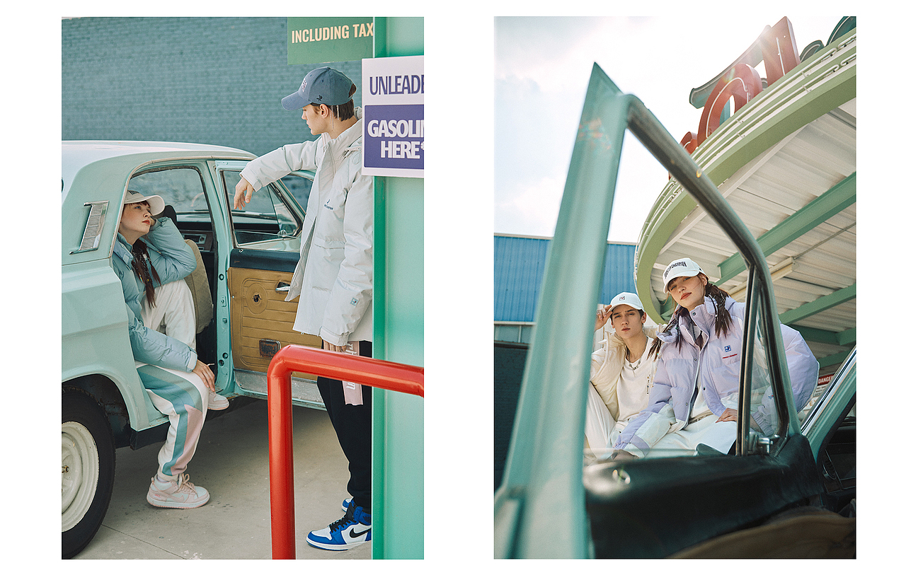 法国公鸡冠军棉衣女宽松粉色灯芯绒拼色棉服连帽