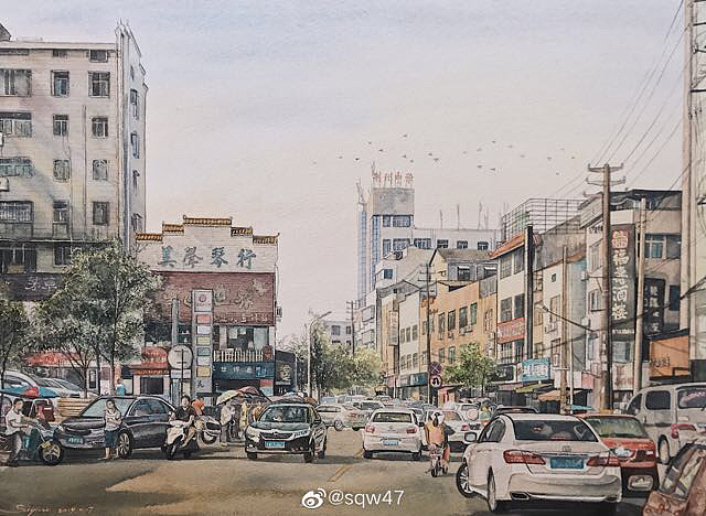 幽幽小径，诉不尽绵绵乡愁。（图ZMTYxNDk2NzY0） - 绘画 - 站酷设计师思琪水彩原创素材 - 站酷ZCOOL