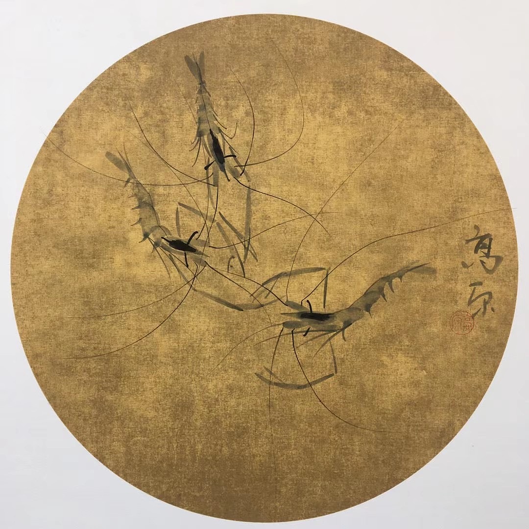 虾戏图|纯艺术|绘画|听荷小舍 - 原创作品 - 站酷 (zcool)