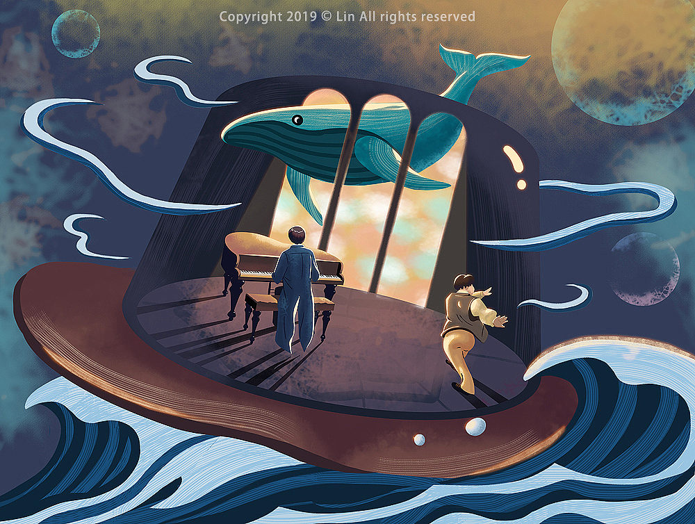 海上钢琴师（图ZMjc0NTM3NDA0） - 创作习作 - 站酷设计师林沐画画原创素材 - 站酷ZCOOL