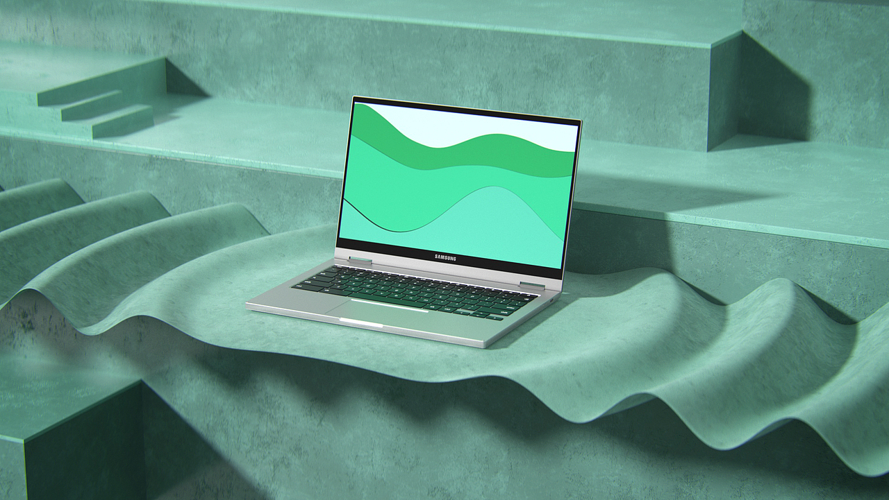 C4D三星笔记本电脑产品动画