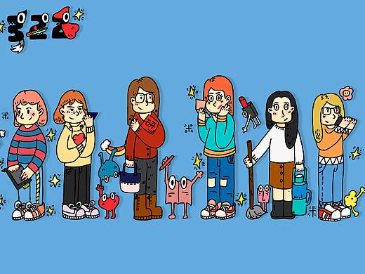 我的舍友（个人主页-ZMzE0MjgyMjg=） - 创作习作 - 站酷设计师一直画画的鱼原创素材 - 站酷ZCOOL